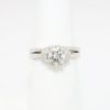 Picture of Platinum, Round Brilliant Cut & Diamond Cluster Accented Two-Piece Bridal Ring Set