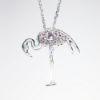 Picture of 1.00ct Sapphire Flamingo Pendant, 14k White Gold