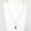 Picture of Garnet and Diamond Enhancer/Pendant, 14k Yellow Gold