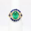 Picture of "Marina" Emerald, Sapphire, and Diamond ring