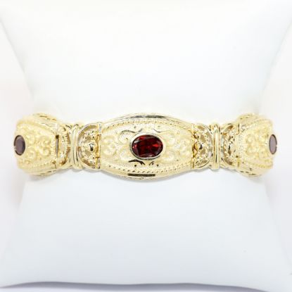 Picture of 10.0ct Garnet Bracelet, 14k Yellow Gold