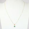 Picture of 14k Yellow Gold Necklace with Emerald and Diamond Pendant