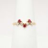 Picture of Ruby and White Sapphire Ring, 14k Yellow Gold