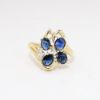 Picture of 1.30ct Sapphire & Diamond Ring, 14k Yellow Gold