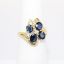 Picture of 1.30ct Sapphire & Diamond Ring, 14k Yellow Gold