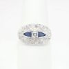 Picture of Antique Platinum Art Deco Diamond and Sapphire Ring