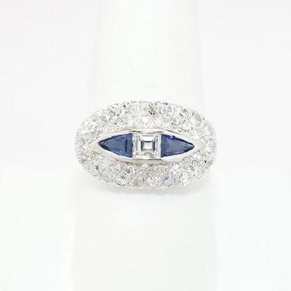 Picture of Antique Platinum Art Deco Diamond and Sapphire Ring