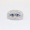 Picture of Antique Platinum Art Deco Diamond and Sapphire Ring