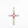 Picture of Antique Diamond Cross Pendant, 18k Two-Tone Gold