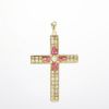 Picture of Antique Diamond Cross Pendant, 18k Two-Tone Gold