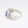 Picture of Tanzanite and Diamond Ring, 14k White Gold