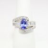 Picture of Tanzanite and Diamond Ring, 14k White Gold