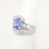 Picture of Tanzanite and Diamond Ring, 14k White Gold