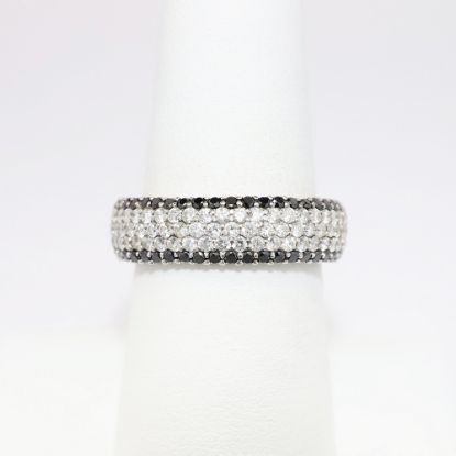 Picture of 2.00ct Black and White Pave Set Diamond Ring, 14k White Gold