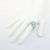 Picture of Turquoise and Diamond Ring, 18k White Gold