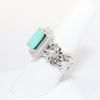 Picture of Turquoise and Diamond Ring, 18k White Gold