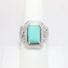 Picture of Turquoise and Diamond Ring, 18k White Gold