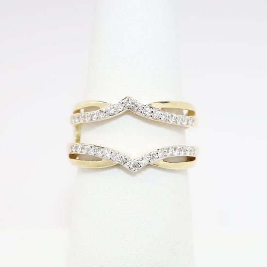Picture of Diamond Inset Ring, 14k Yellow Gold