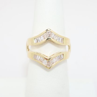 Picture of 1.00ct Baguette Cut Diamond Insert Ring, 14k Yellow Gold