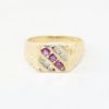 Picture of Ruby and Diamond Men's Ring, 14k Yellow Gold