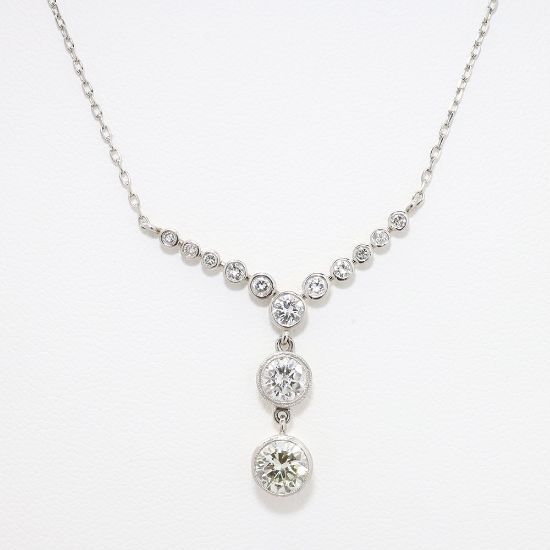 Picture of 1.65ct Diamond Drop Necklace, Platinum