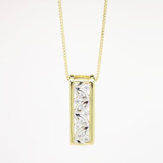 Picture of Diamond Slide Pendant, 14k Two-Tone Gold