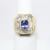 Picture of Tanzanite and Diamond Men's Ring, 14k Yellow Gold