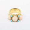 Picture of Mid-Century Coral and Turquoise ring, 14k Yellow Gold