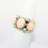 Picture of Mid-Century Coral and Turquoise ring, 14k Yellow Gold