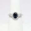 Picture of Sapphire and Diamond Ring, 14k White Gold