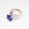 Picture of Tanzanite and Diamond Ring, 18k White Gold