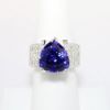 Picture of Tanzanite and Diamond Ring, 18k White Gold