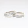 Picture of 0.70ct Round Brilliant Cut Diamond Bridal Set with Band, 18k White Gold