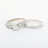 Picture of Diamond Bridal Set with Contour Band, 14k White Gold