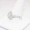 Picture of Pear Cut Diamond Halo Ring, 14k White Gold