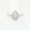 Picture of Pear Cut Diamond Halo Ring, 14k White Gold