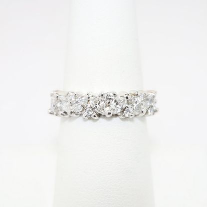 Picture of 1.25ct Diamond Cluster Band Ring, 14k White Gold