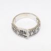 Picture of Black and White Diamond "Buckle" Band Ring, 14k White Gold