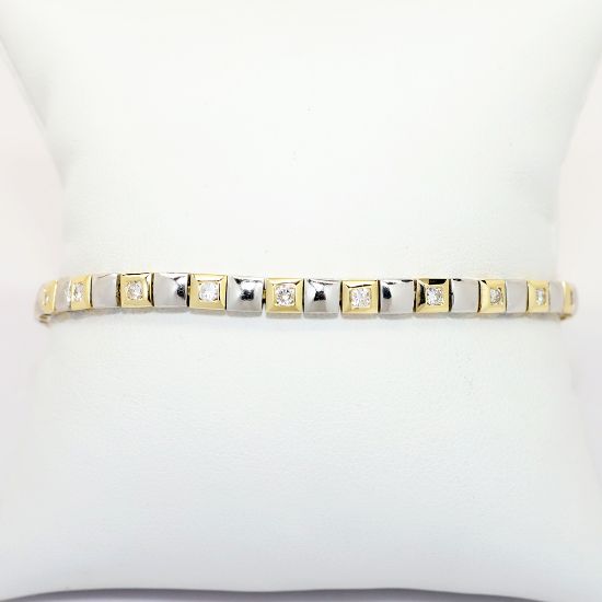 Picture of 1.00ct Diamond Bracelet, Platinum and 18k Yellow Gold