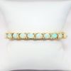 Picture of Opal and Diamond Bangle Bracelet, 14k Yellow Gold