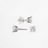 Picture of 1.00ct Square Brilliant Cut Diamond Solitaire Earrings, 14k White Gold