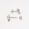Picture of 14k White Gold & Diamond Bow Earrings