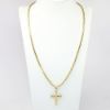 Picture of Cross Pendant on 22" Franco Chain, 14k Yellow Gold