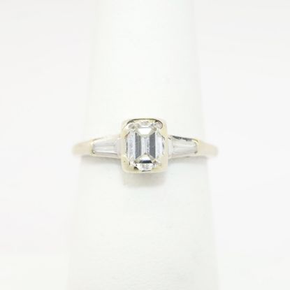 Picture of Emerald Cut Diamond Solitaire Ring