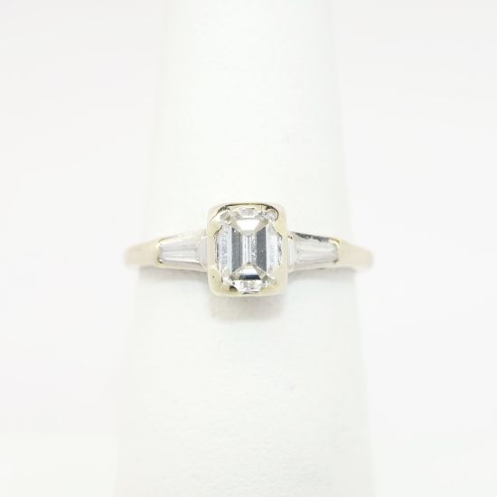 Picture of Emerald Cut Diamond Solitaire Ring