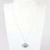 Picture of Diamond and Sapphire "Evil Eye" Pendant Necklace, 18k White Gold