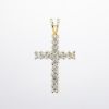 Picture of 0.50 Diamond Cross Pendant, 14k Yellow Gold