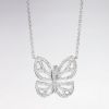 Picture of 1.00ct Diamond Butterfly Necklace, 14k White Gold