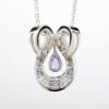 Picture of Tanzanite and Diamond Pendant Slide, 14k White Gold