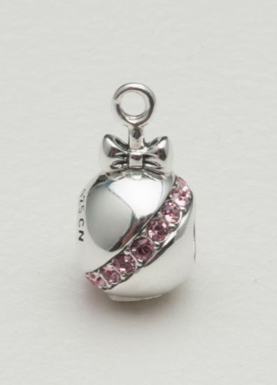 Picture of Chamilia - Baby Rattle-Pink Swarovski